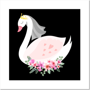 Getting Married Bride And Groom Animal Ducks Birds Swans Wedding Party Posters and Art